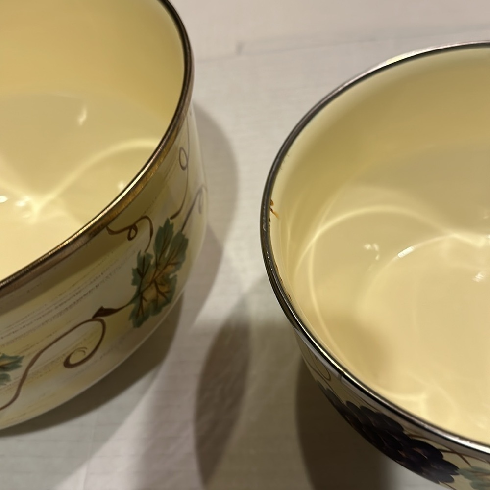 Vintage vitro ceramic set of 3 bowls w plastic covers yellow electric induction - Picture 16 of 16